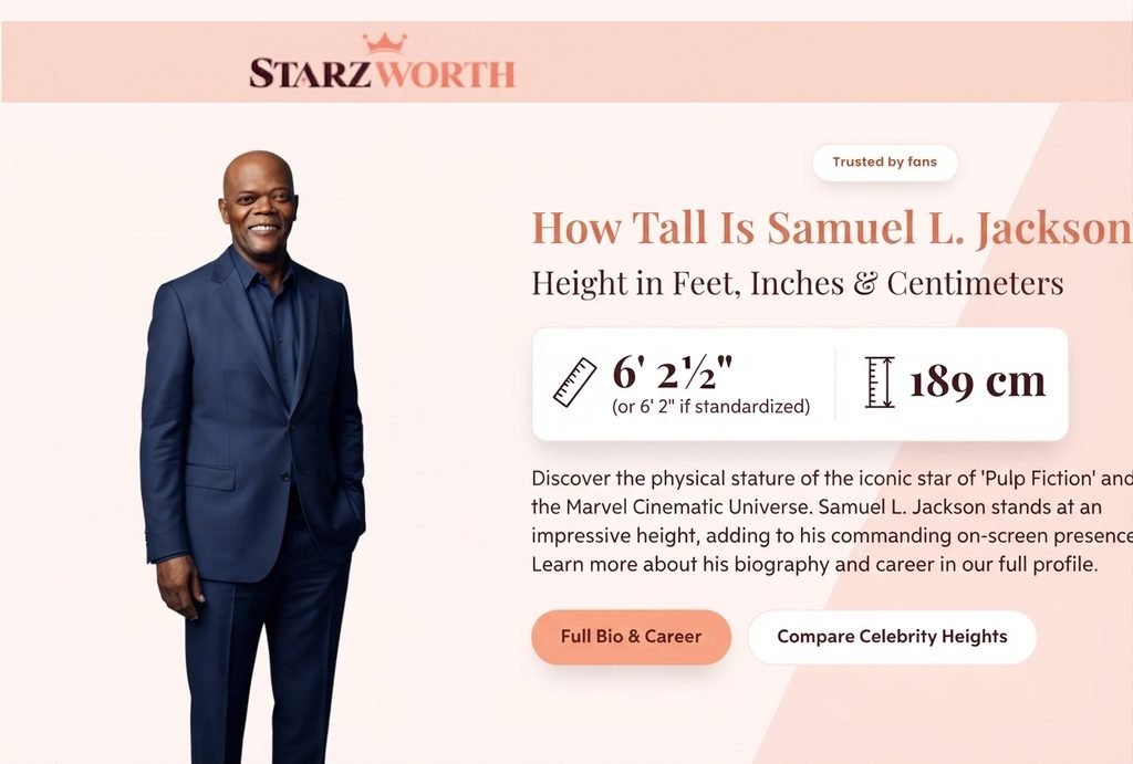 How Tall Is Samuel L. Jackson Height in Feet, Inches & Cm (Verified Sources)