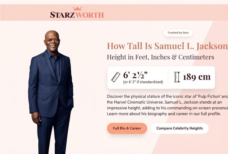 How Tall Is Samuel L. Jackson Height in Feet, Inches & Cm (Verified Sources)