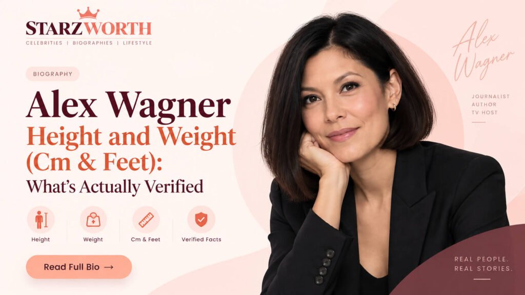 Alex Wagner Height and Weight (Cm & Feet): What's Actually Verified